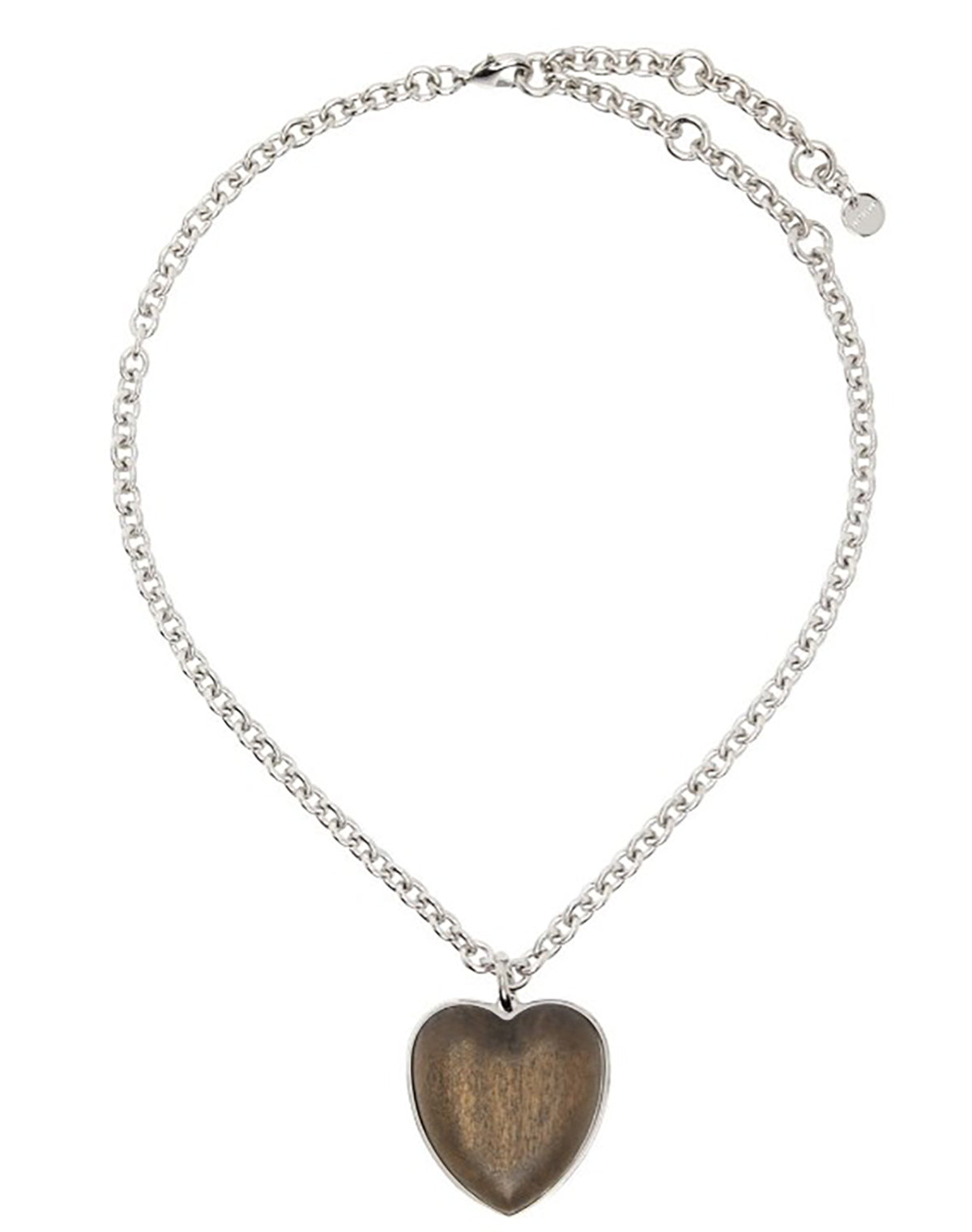 Heart Pendant Necklace with Silver-Tone Chain