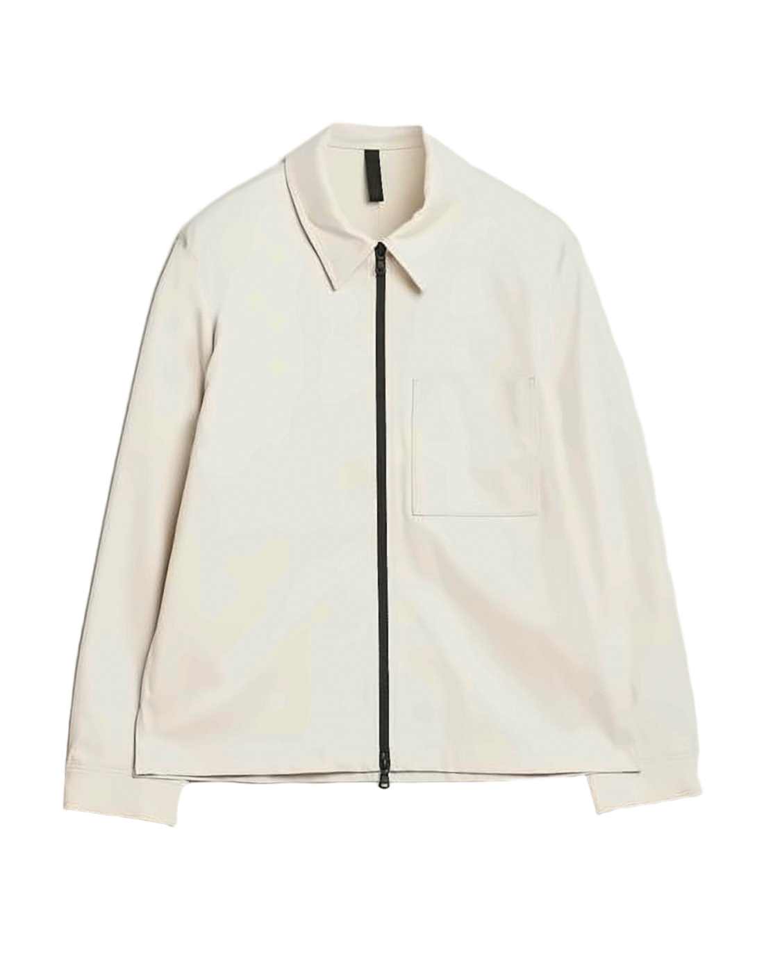 Long-Sleeve Casual Shirt With Front Zipper
