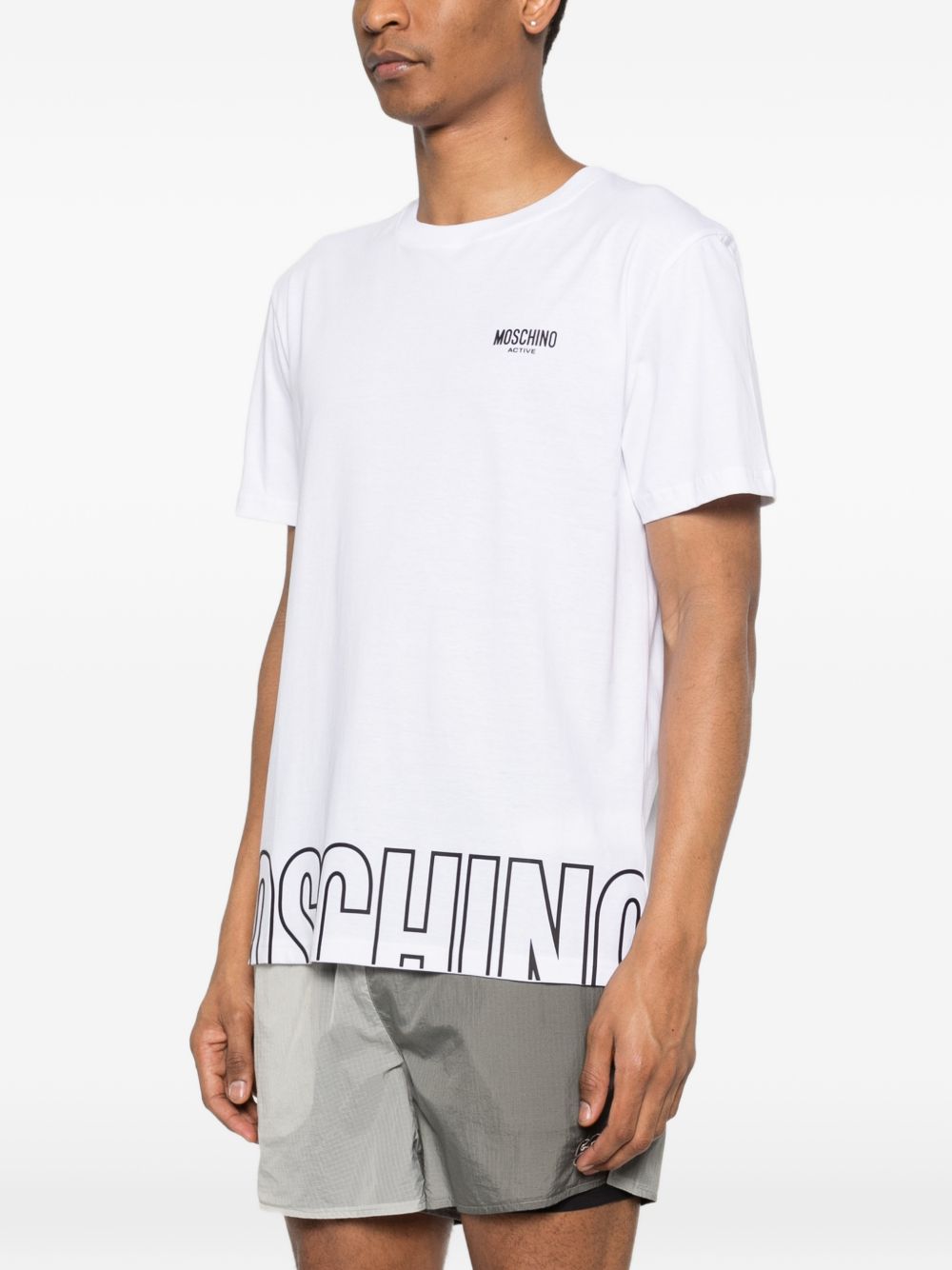 White Cotton Logo T-Shirt