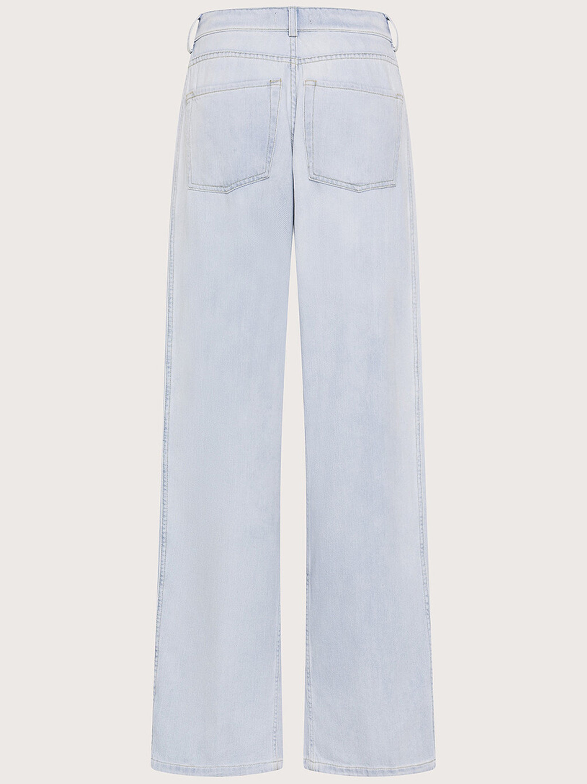 Light Blue Pantalone High-Waisted Wide-Leg Pants