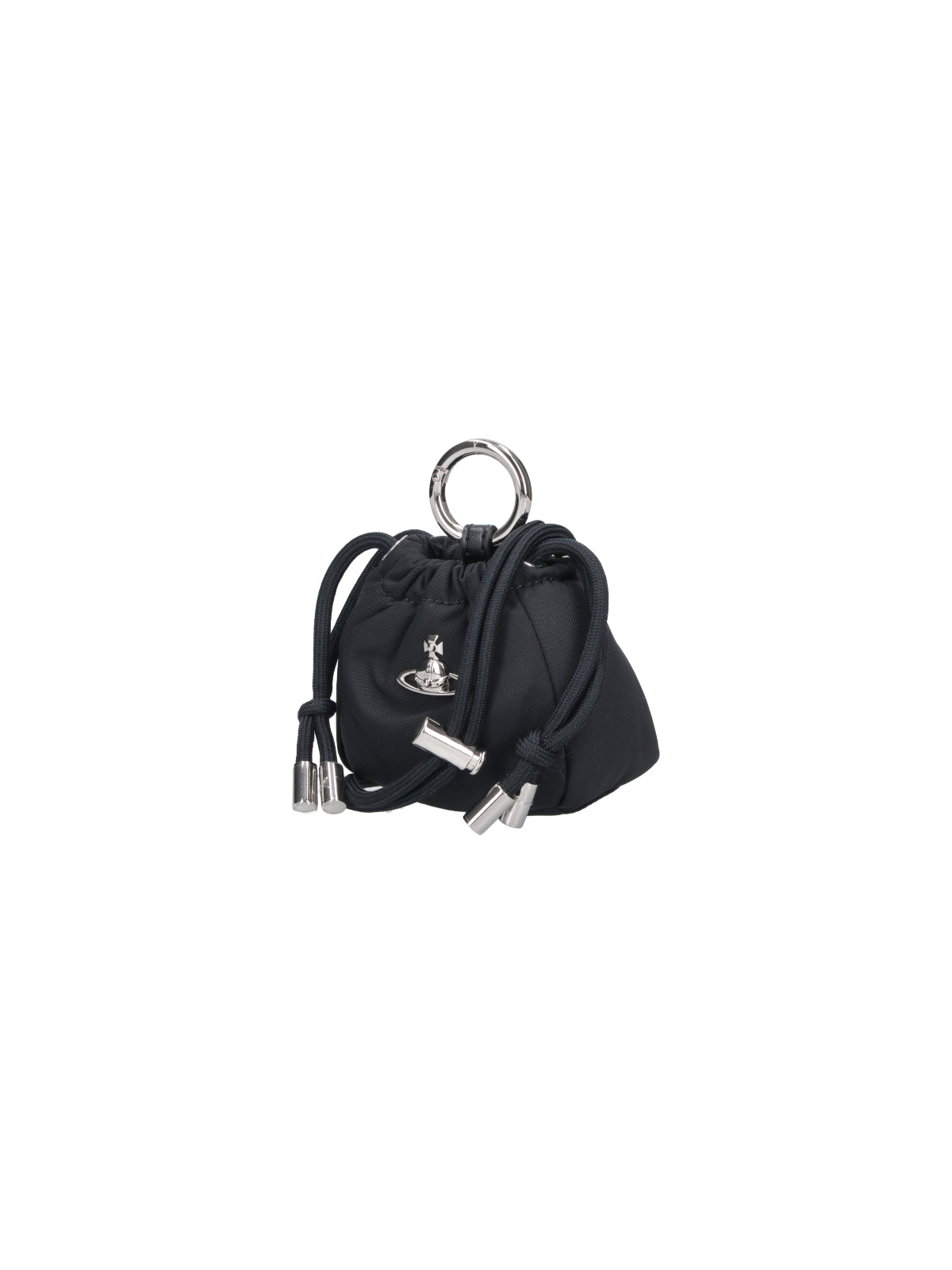 Black Orb Drawstring Fabric Key Pouch