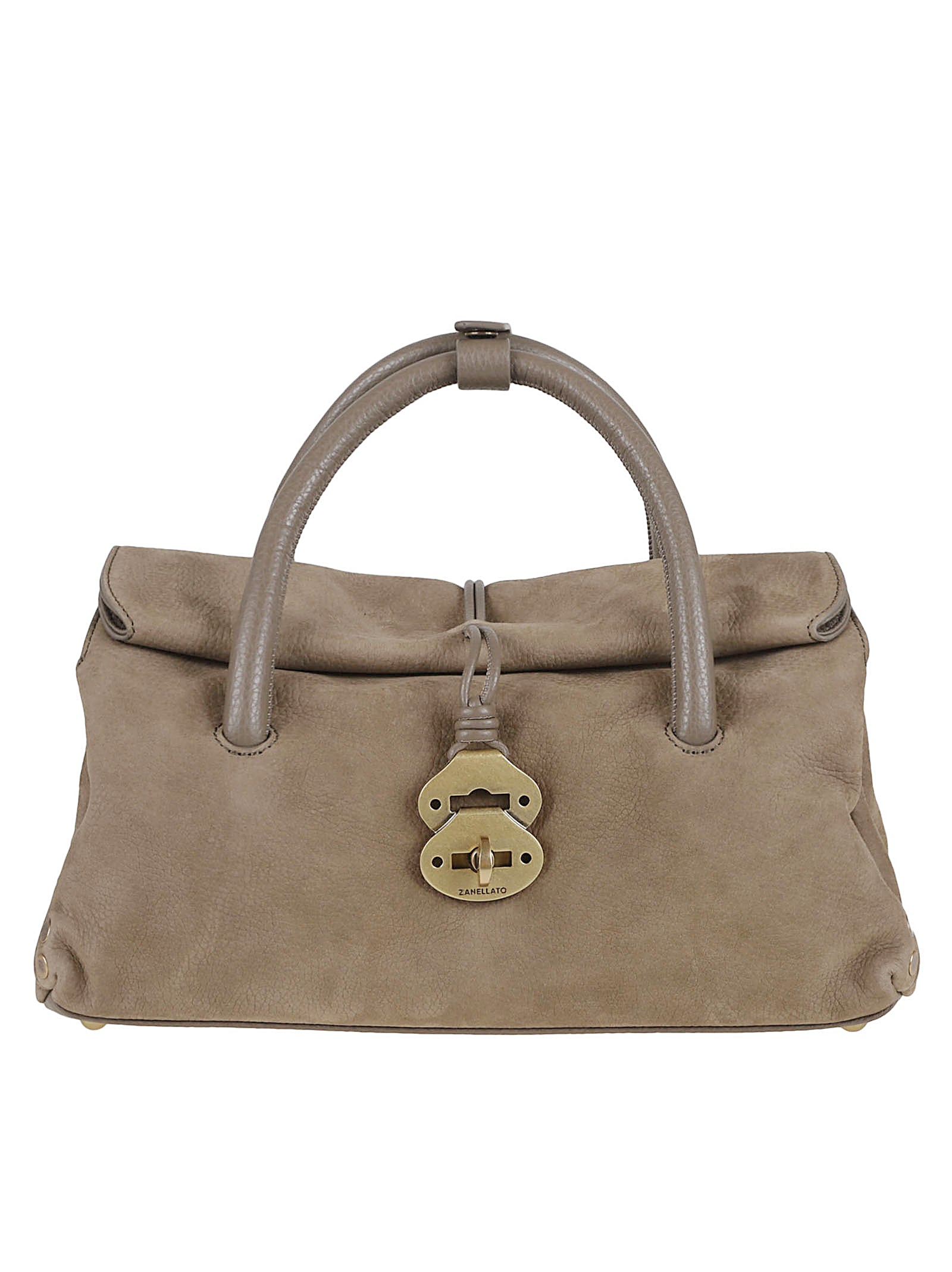 Calf Leather Crossbody Bag With Gold-Tone Clasp