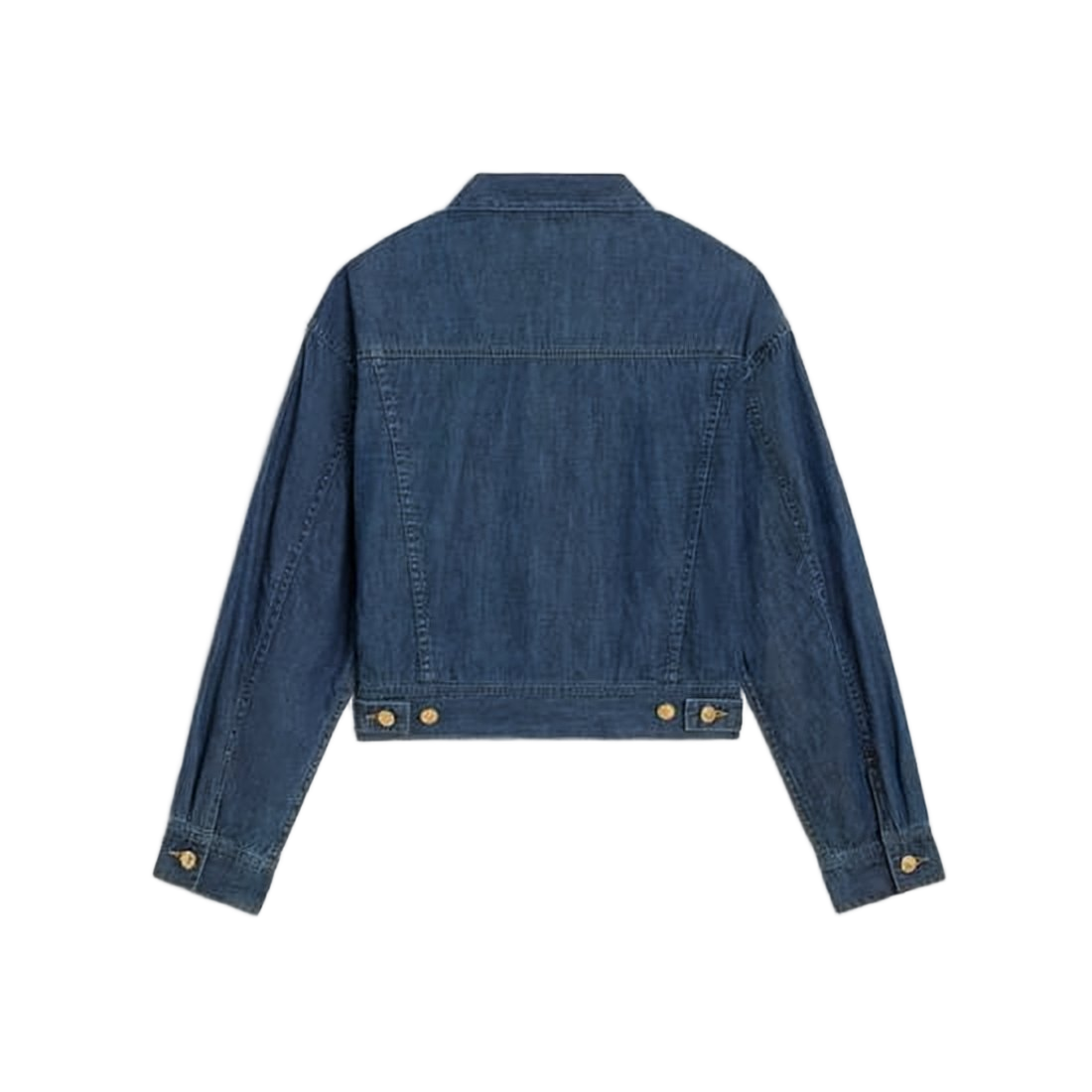 Cropped Denim Jacket with Structured Silhouette