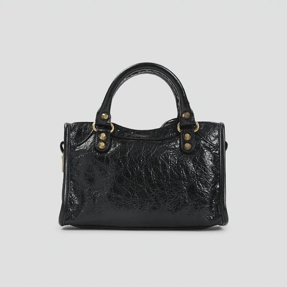 Textured Lambskin Mini Handbag with Glossy Finish