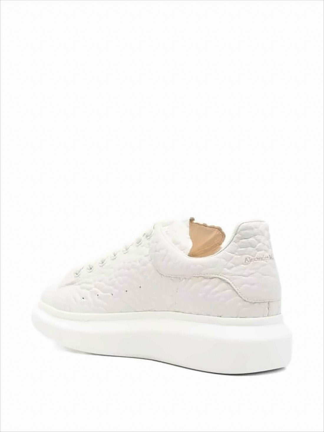 Oversized Lambskin Leather Sneakers with Cushioned Sole