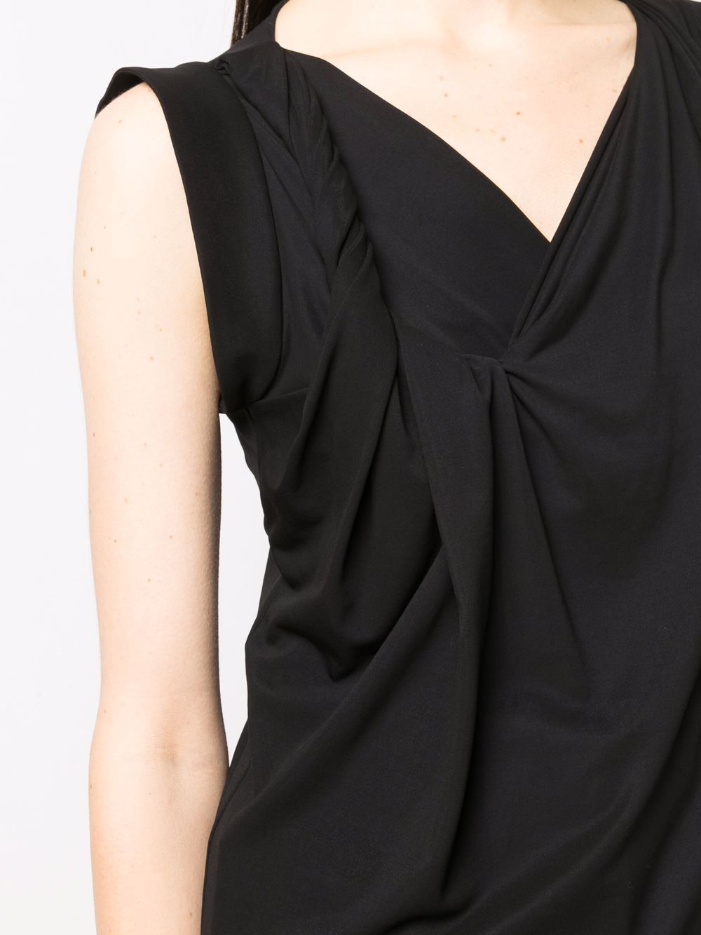 Black Top Draped Viscose Top
