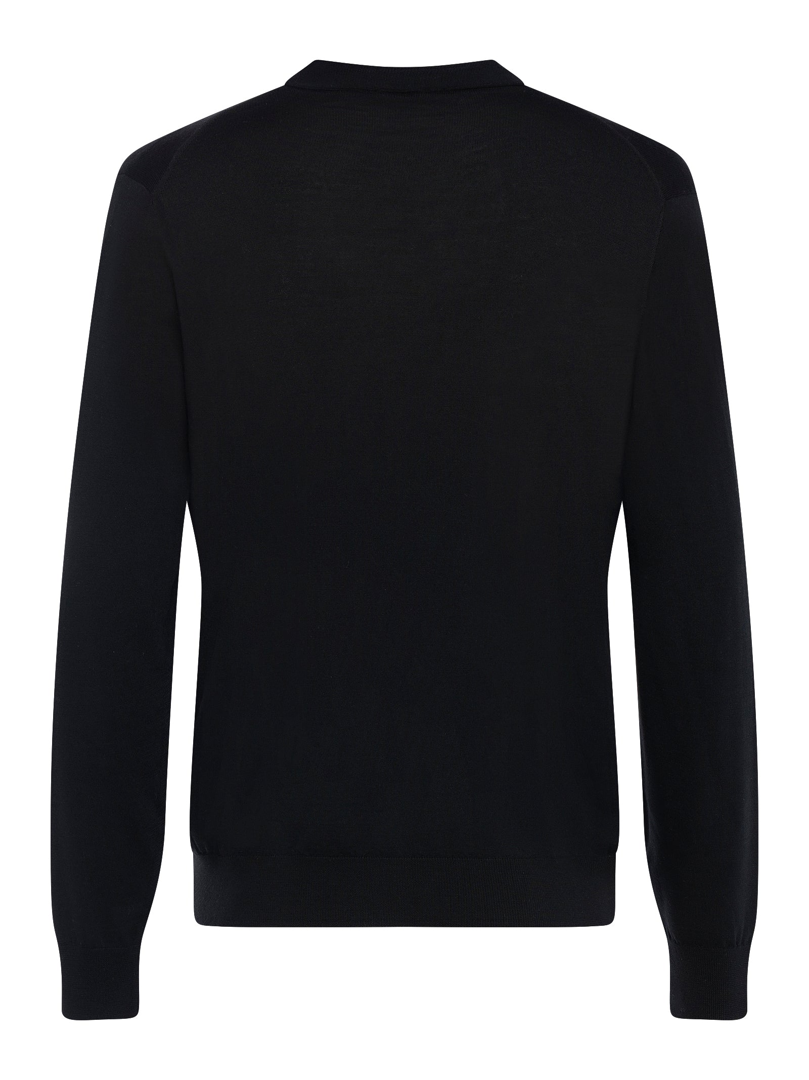 Button-Up V-Neck Merino Wool Sweater