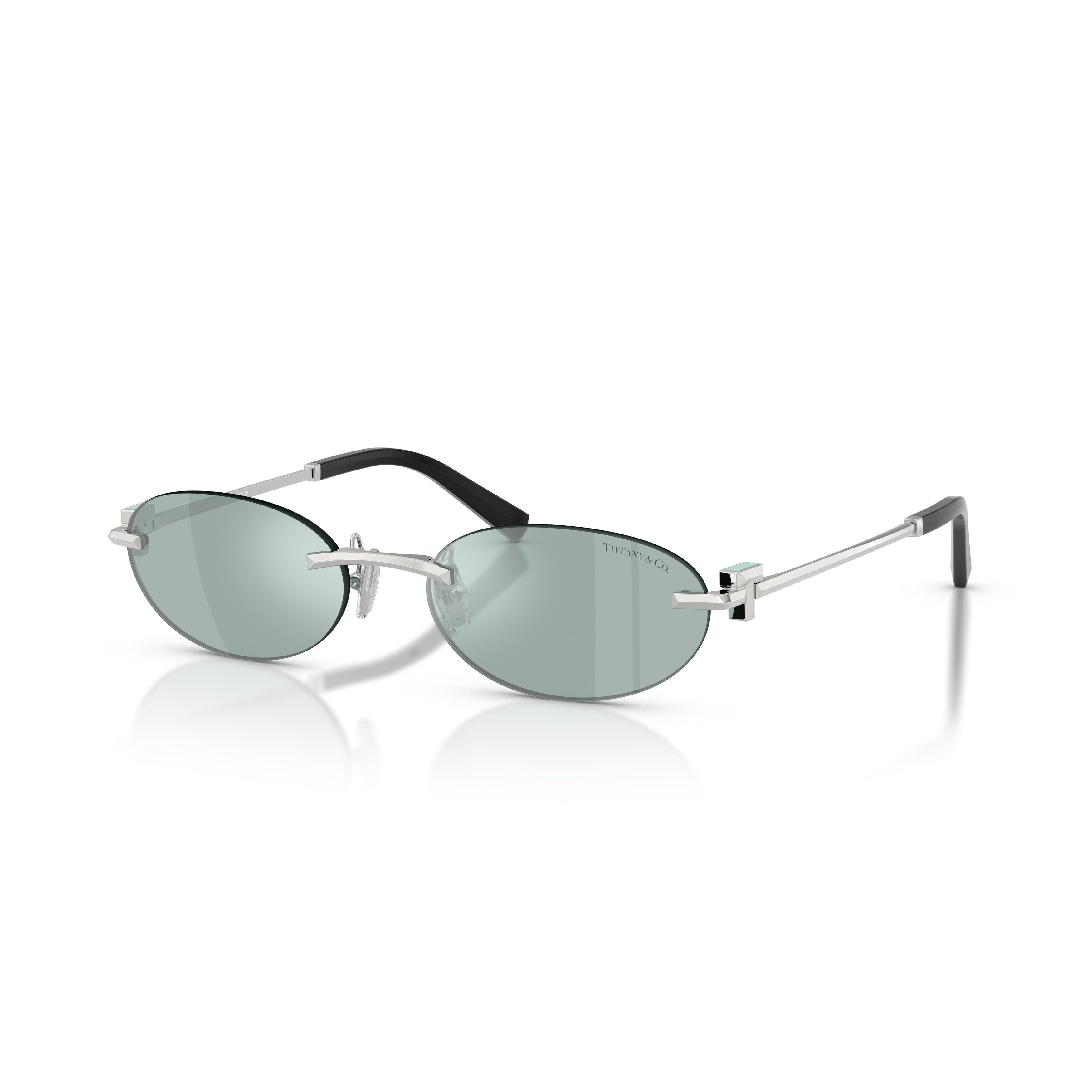Oval Lens Sunglasses with Sleek Metal Frame