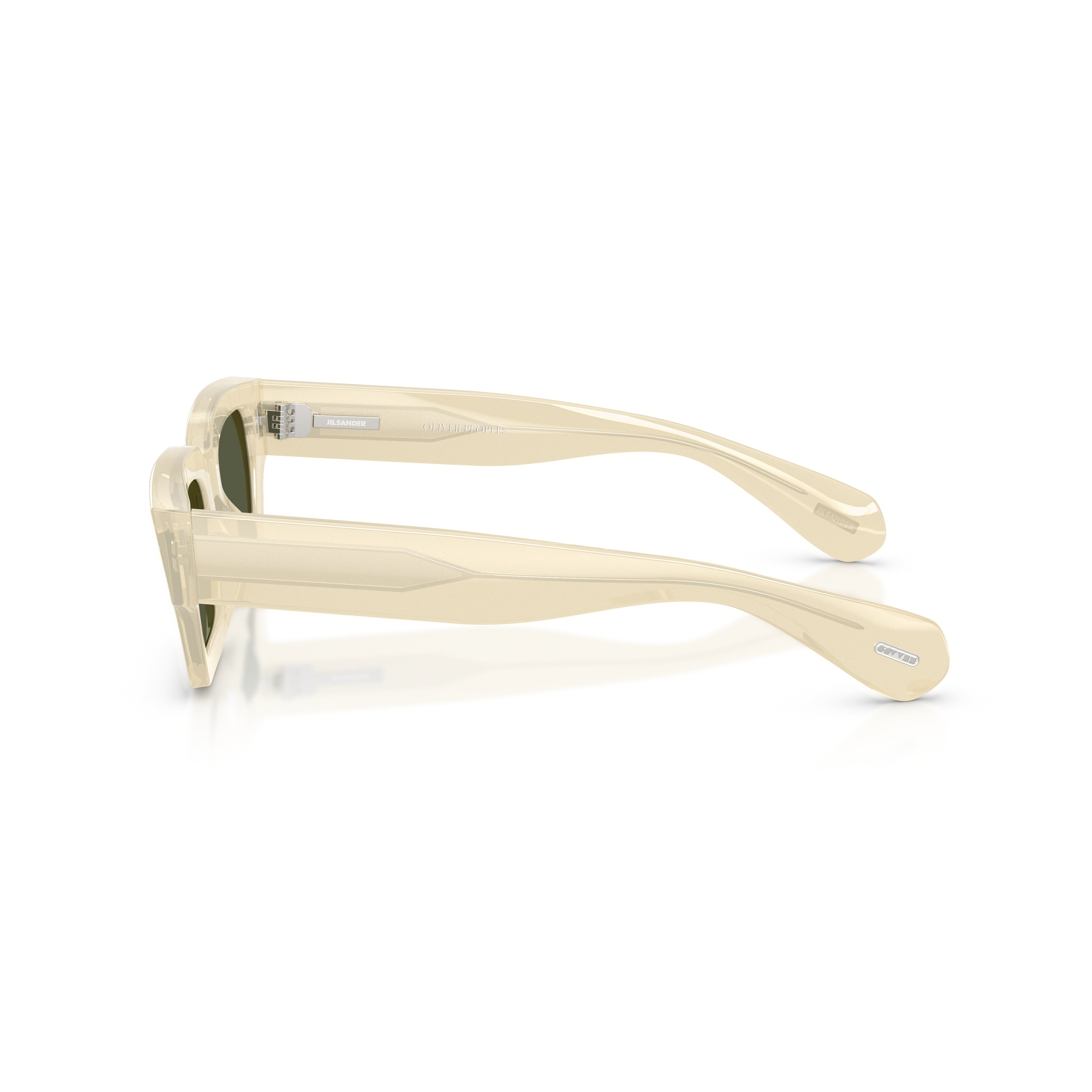 0ov5612su  Bold Rectangular Frame Sunglasses with Dark Green Lenses