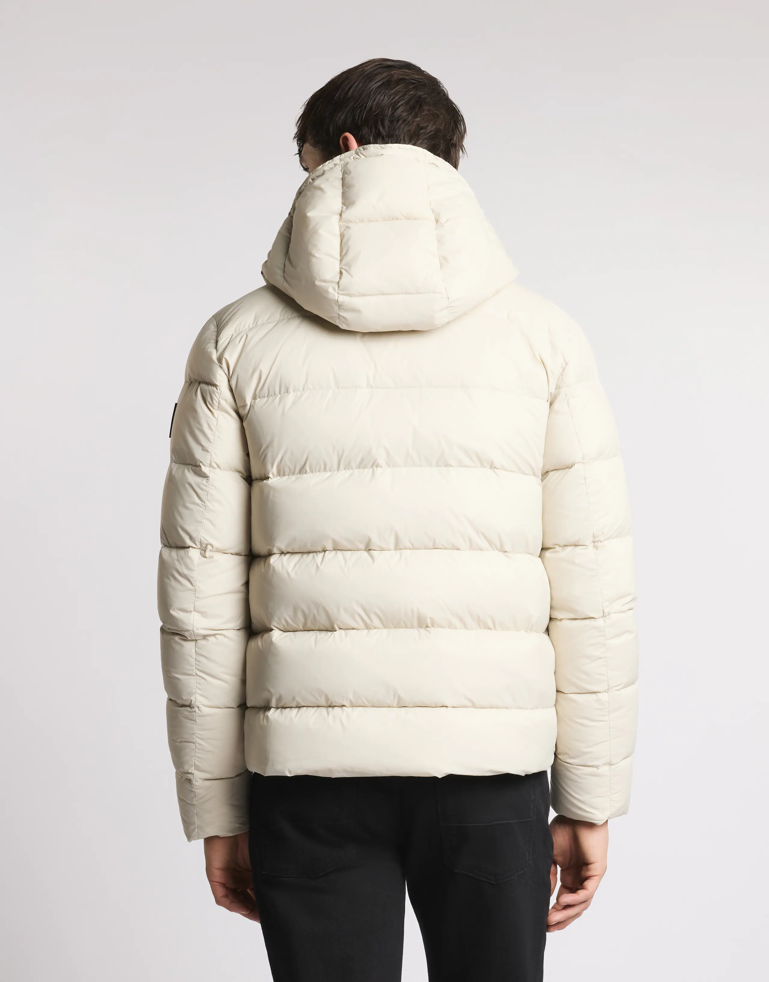 Quilted Hooded Puffer Jacket In Snow White