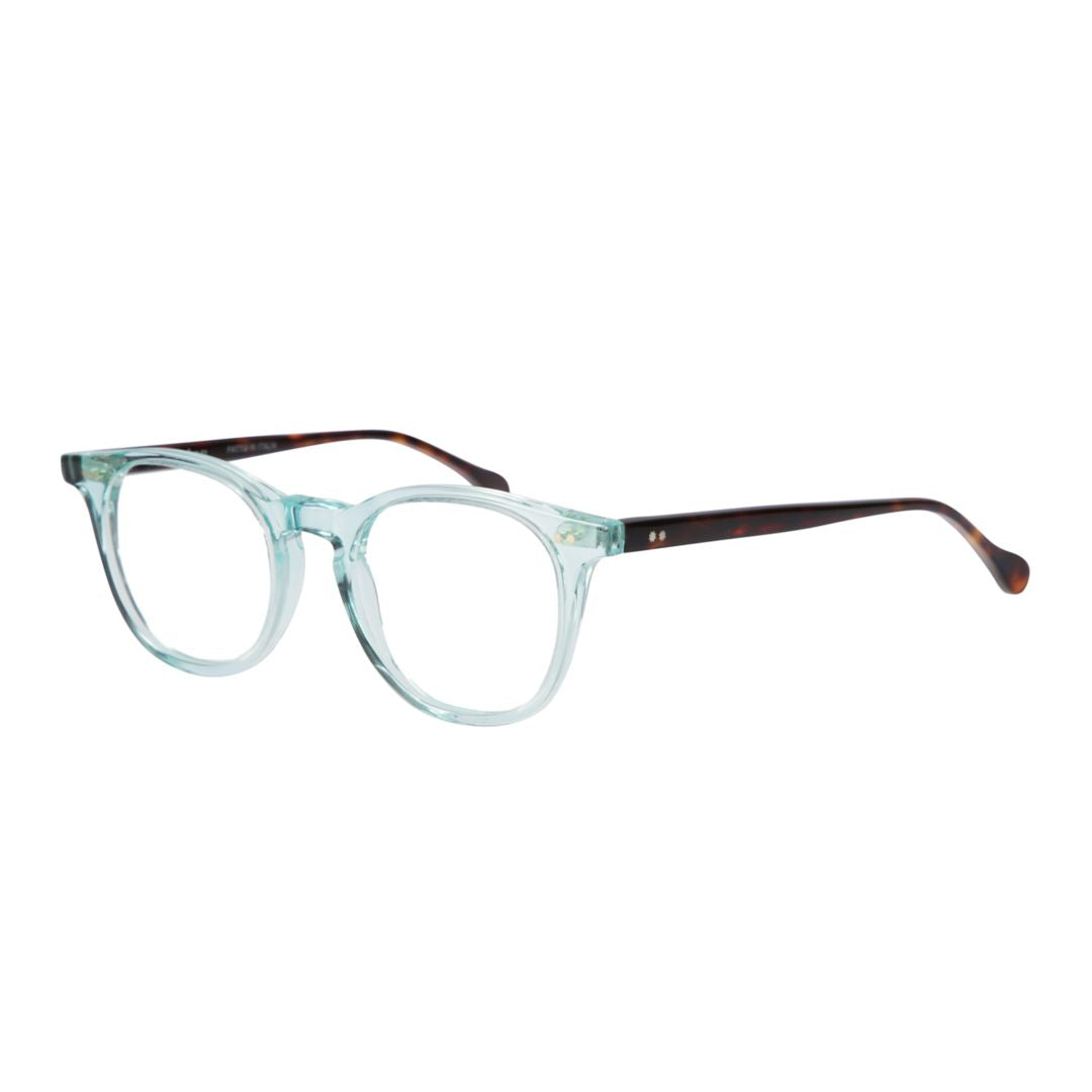 Kubino Translucent Light Blue Round Square Eyeglasses