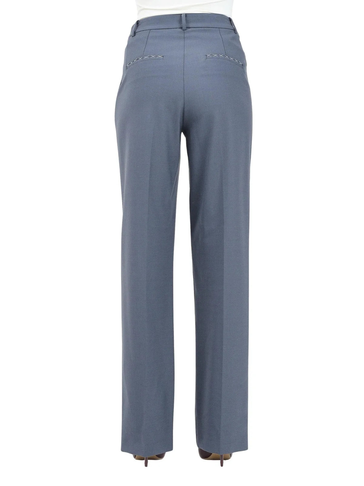Straight-Leg Trousers with Tailored Fit and Polished Finish