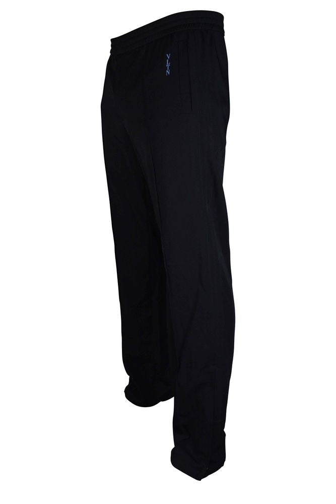 Black Jogging Pants With Printed Logo