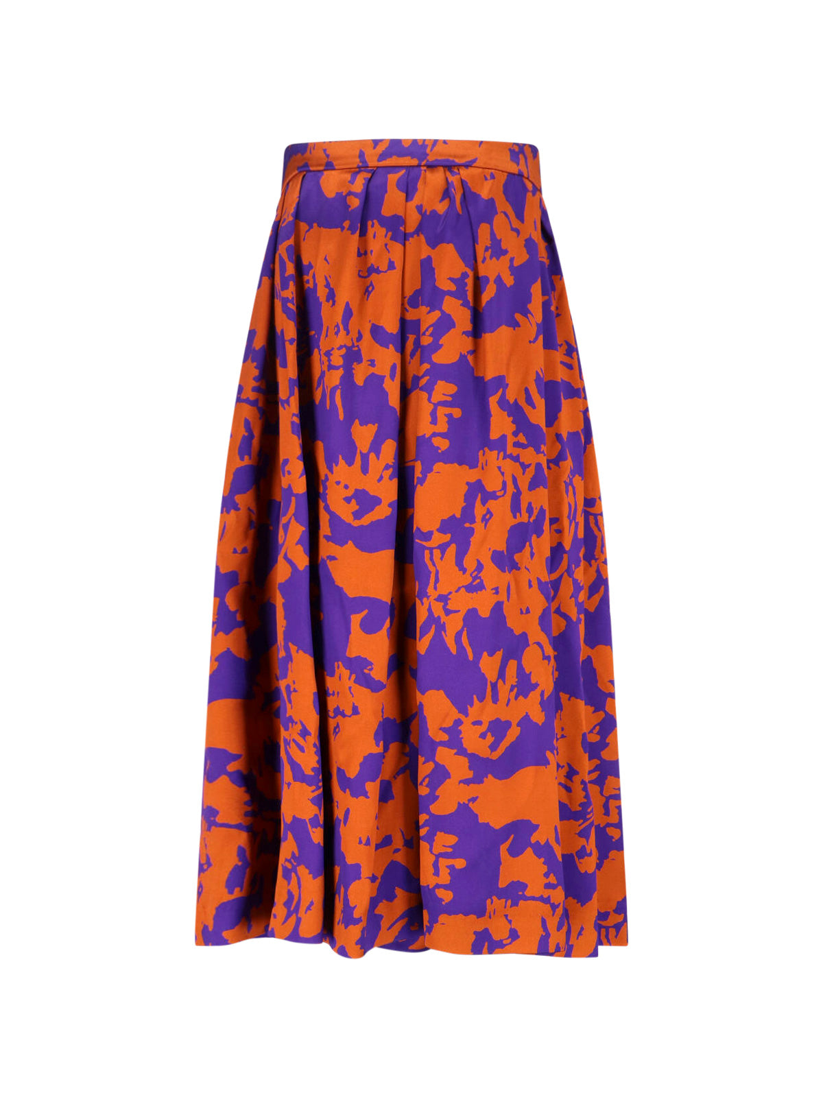 Flowing Orange Skirt With Smooth Texture