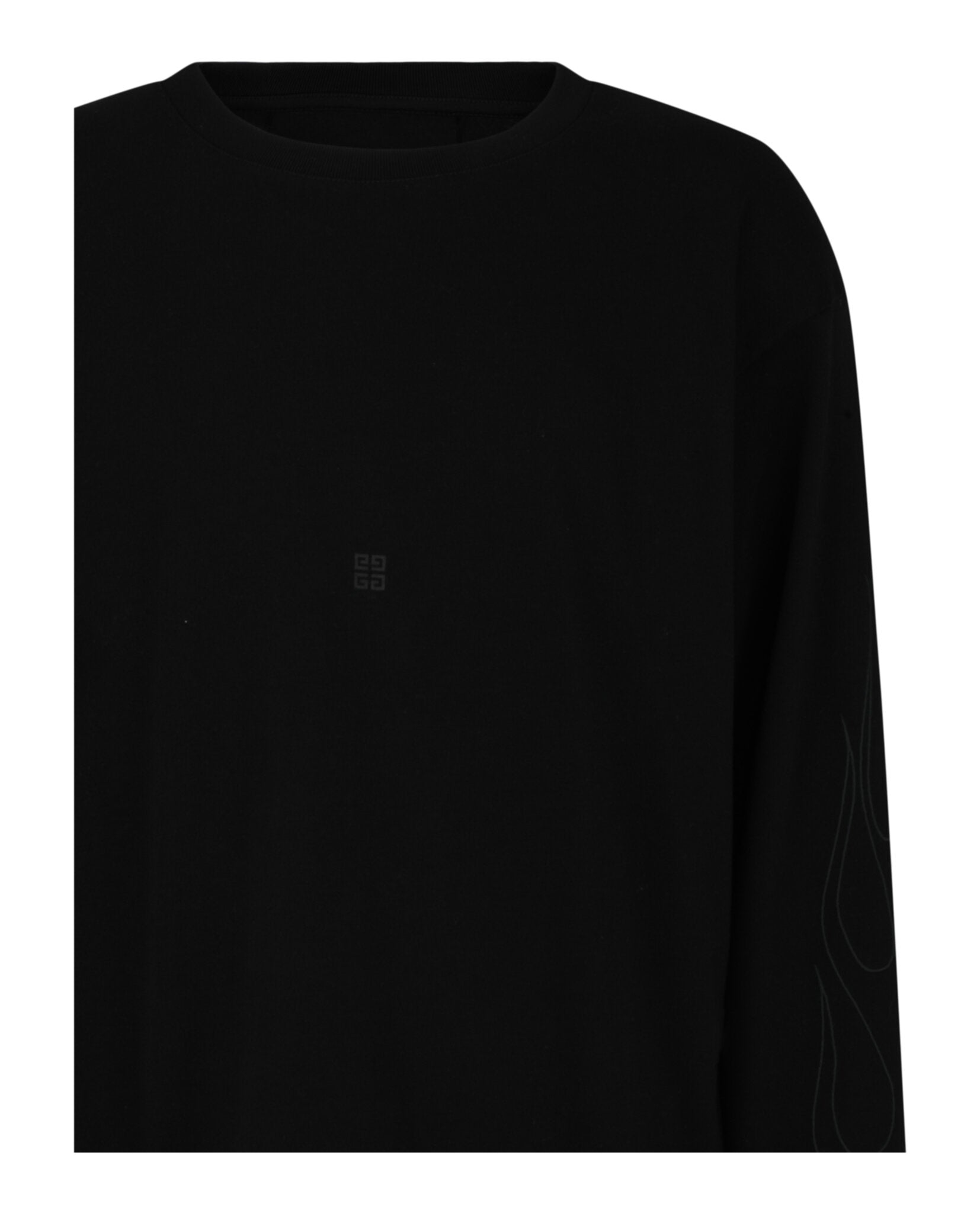 Flame-Graphic Long Sleeve T-Shirt