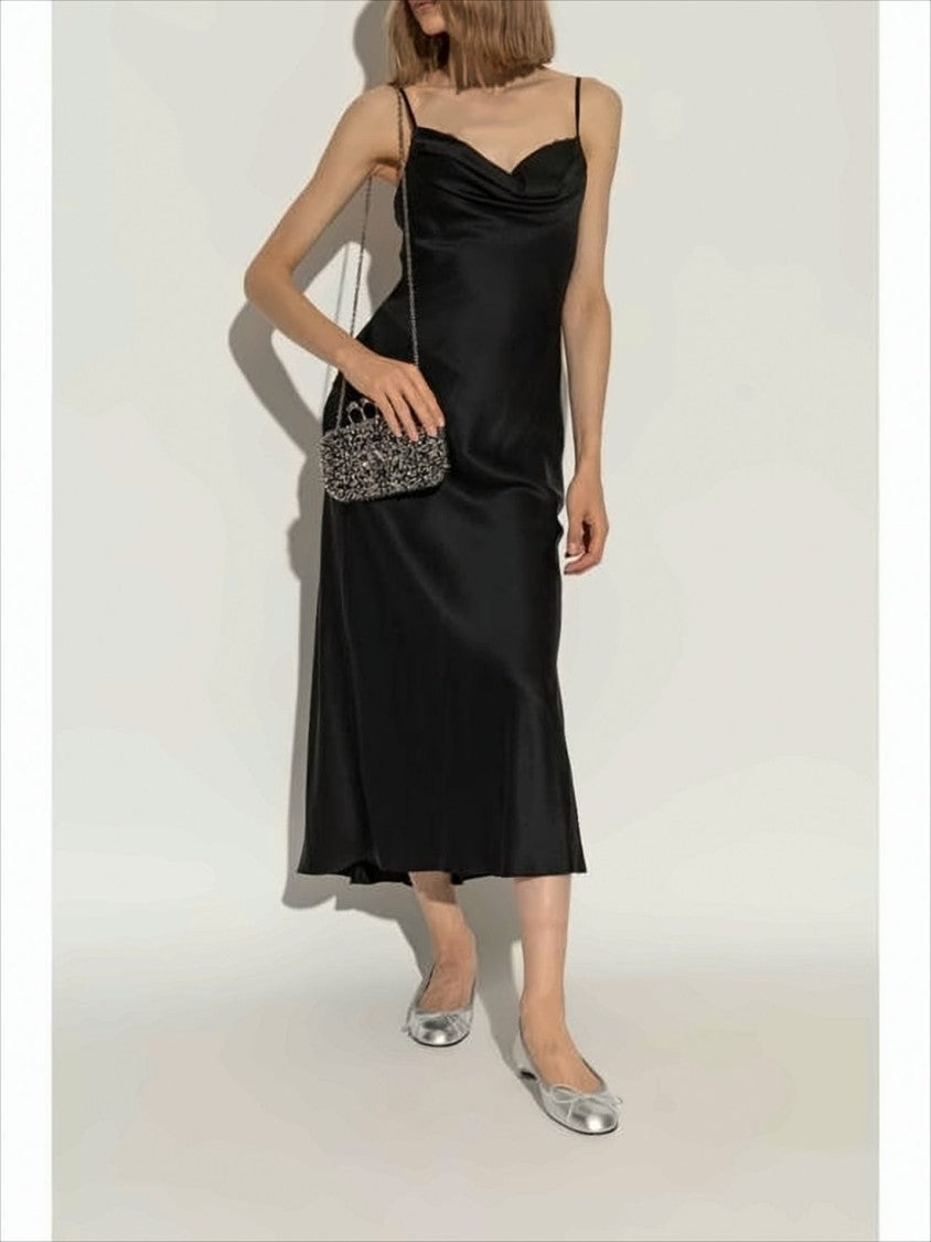 Metallic Finish Flat Shoes with Bow Detail