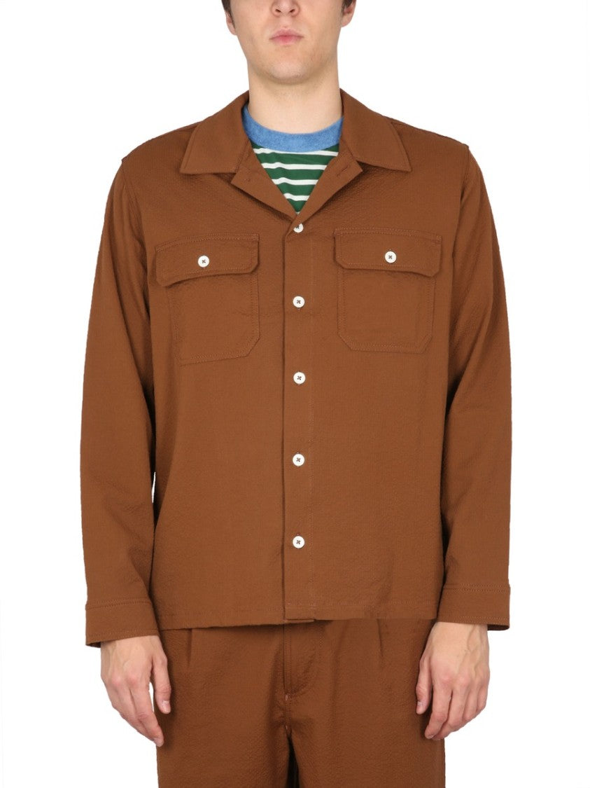 Bowling Neck Cotton Shirt