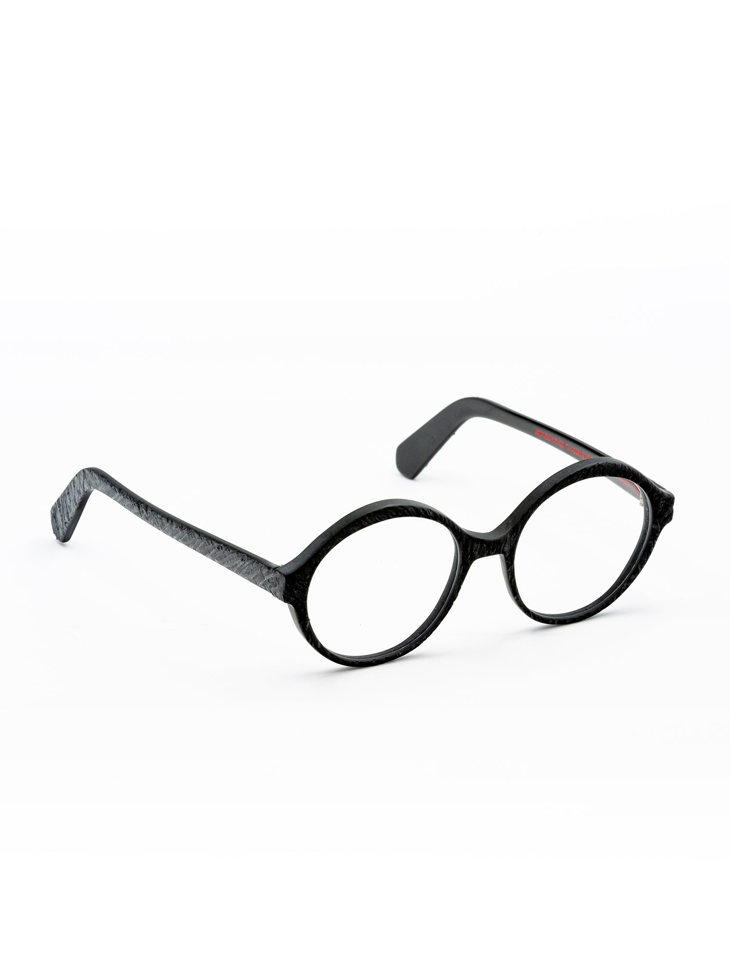 Rounded Black Acetate Optical Frame with International Fit
