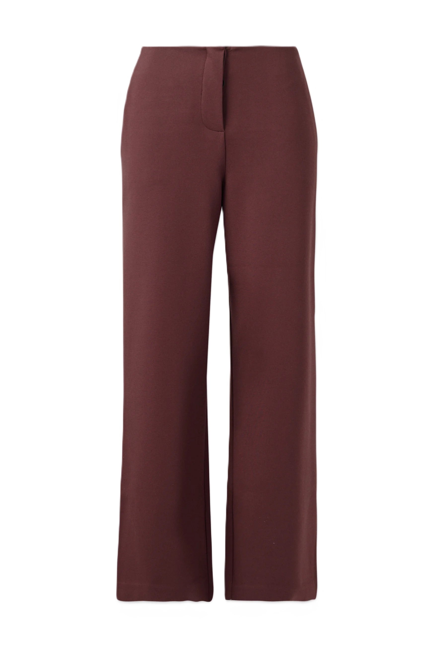 Wide-Leg Pants With Smooth Front