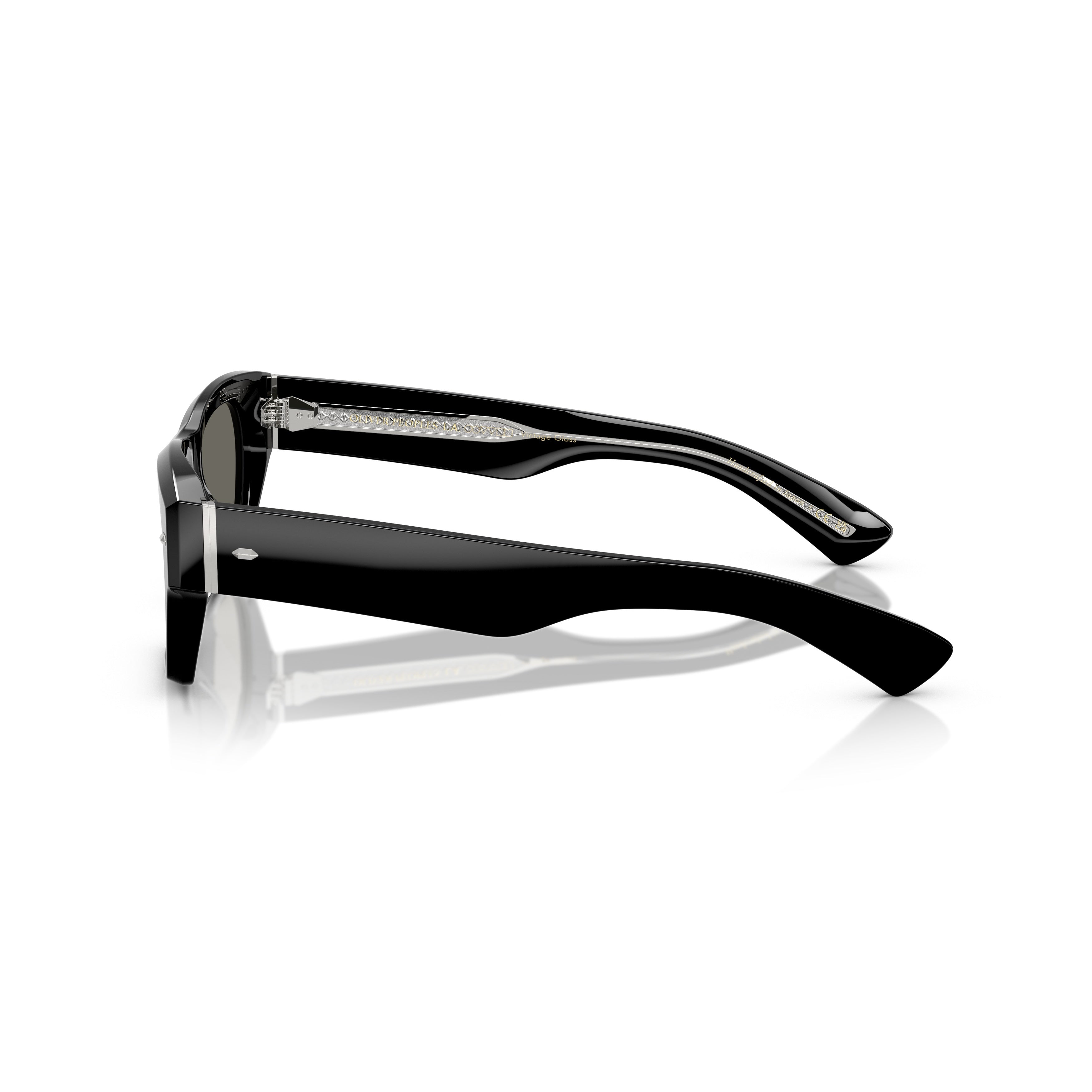 0ov5514su Bold Rectangular Black Acetate Sunglasses