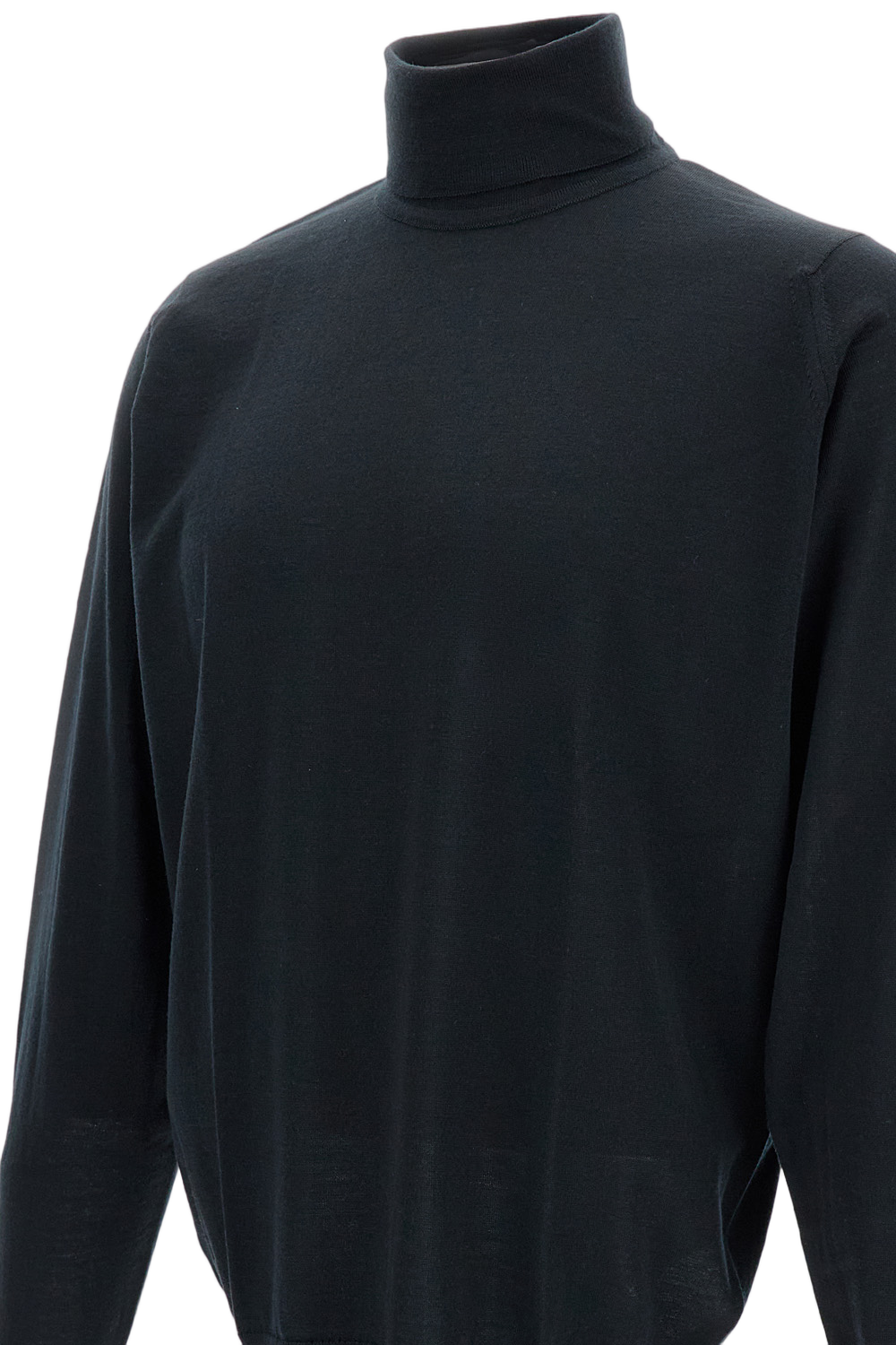 Merino Wool Long-Sleeve Turtleneck Pullover
