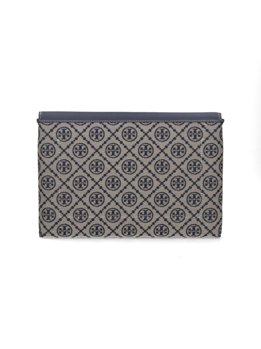 "T-Monogram" Chain Pouch Beige