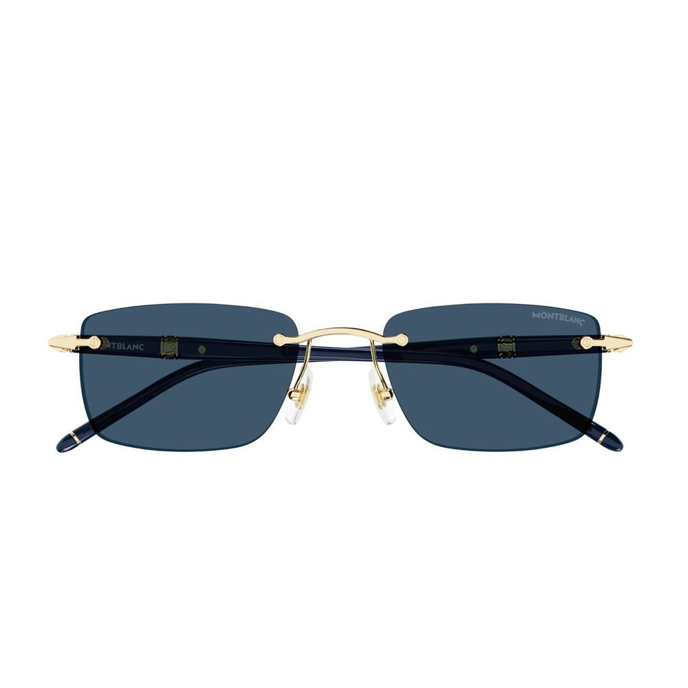 Mb0344S Linea Meisterstück Openwork Rectangular Sunglasses