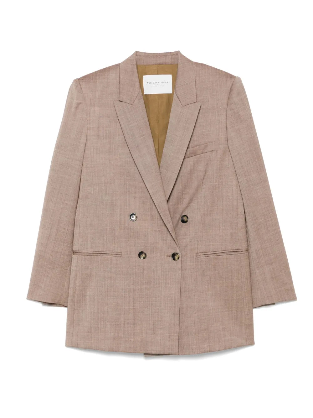 Tailored Neutral Jacket With Classic Silhouette By Philosophy