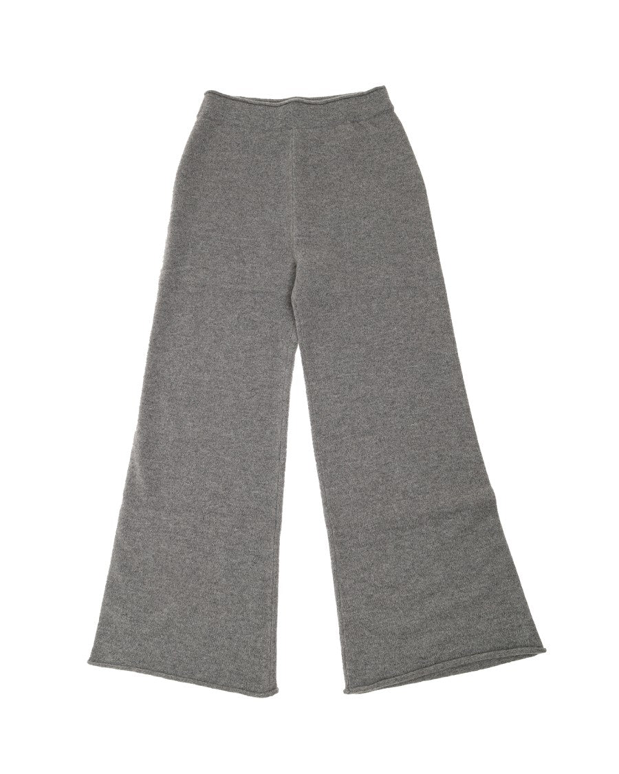 High-Rise Knit Pants with Relaxed Wide Leg