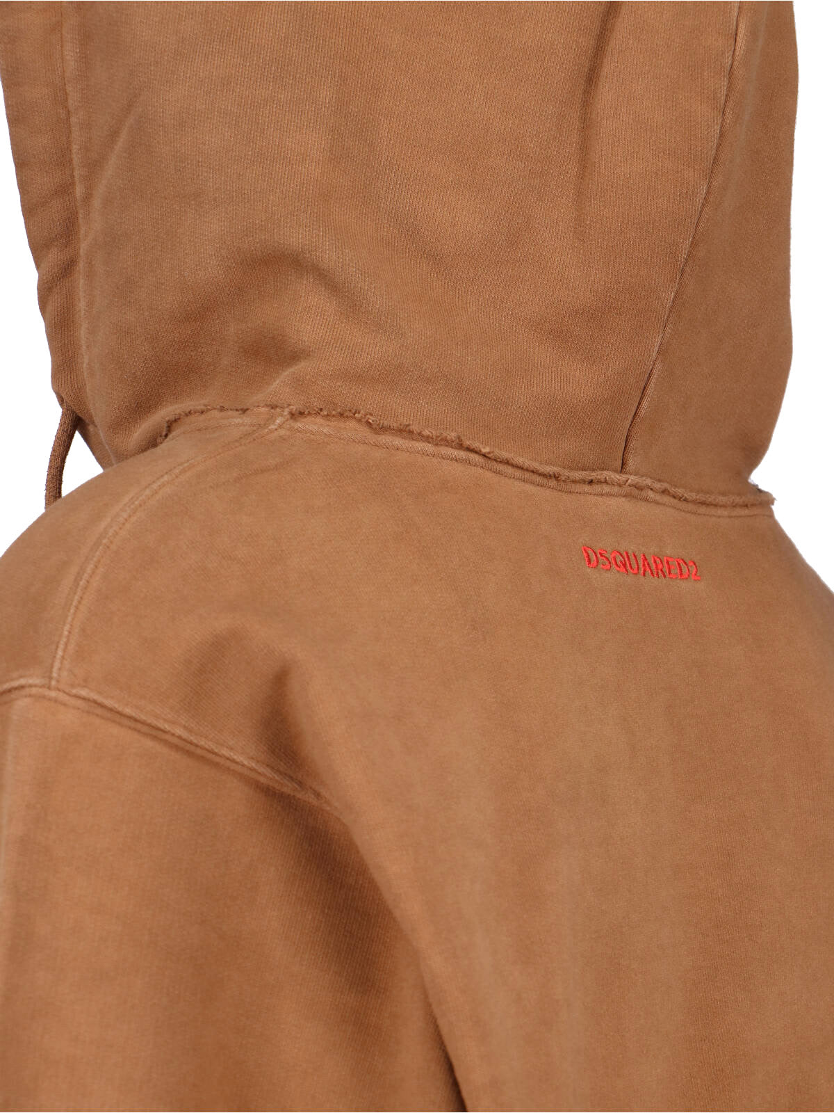 Classic Knit Brown Hooded Sweatshirt With Relaxed Fit