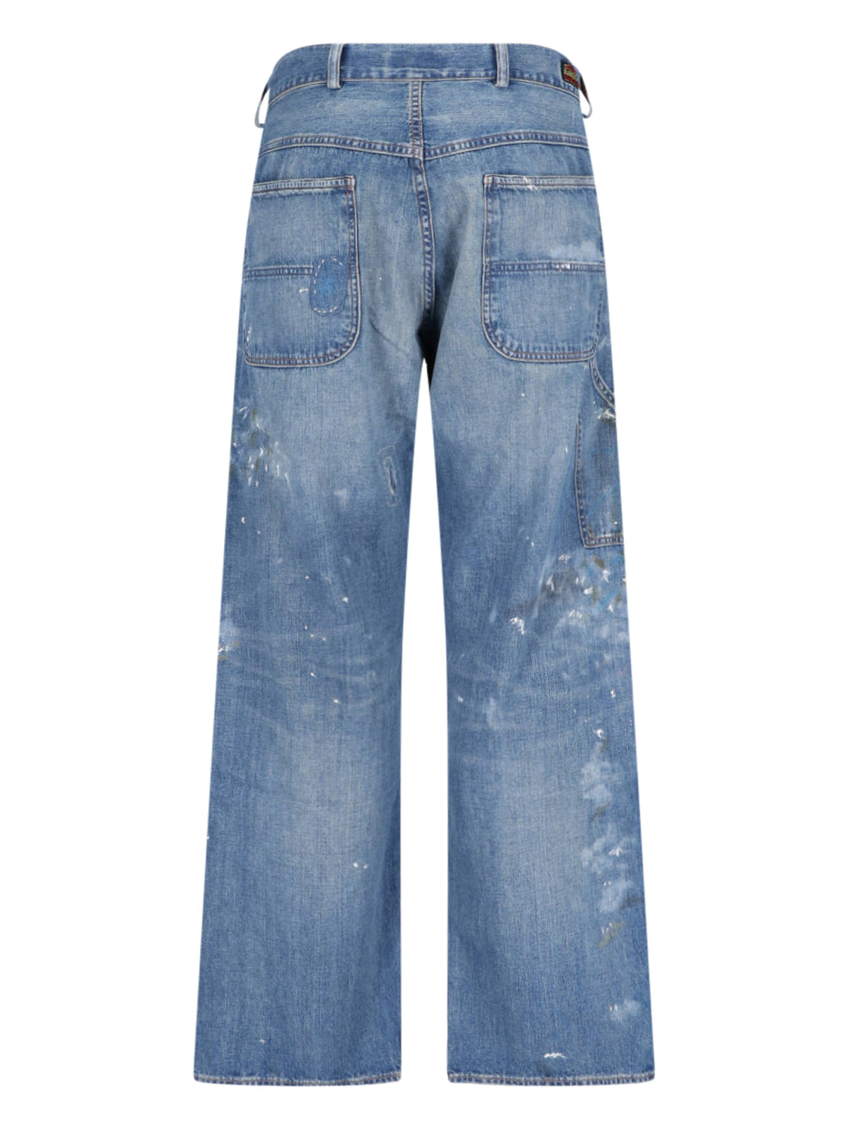 Blue Straight-Leg Traditional Denim Jeans