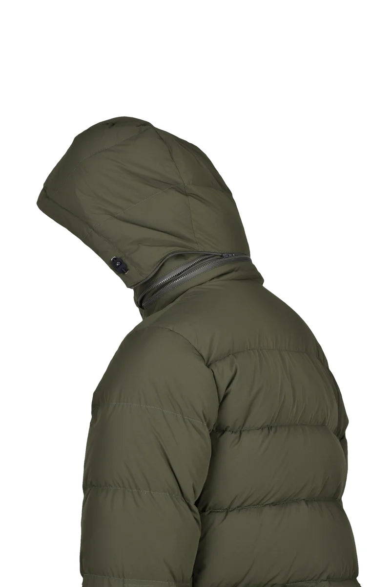 Stretch Down Jacket Zip Pockets - Green