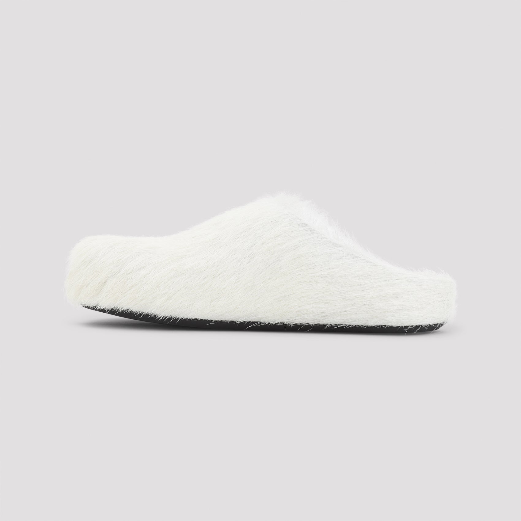 Natural White Calf Hair Fussbett Mules