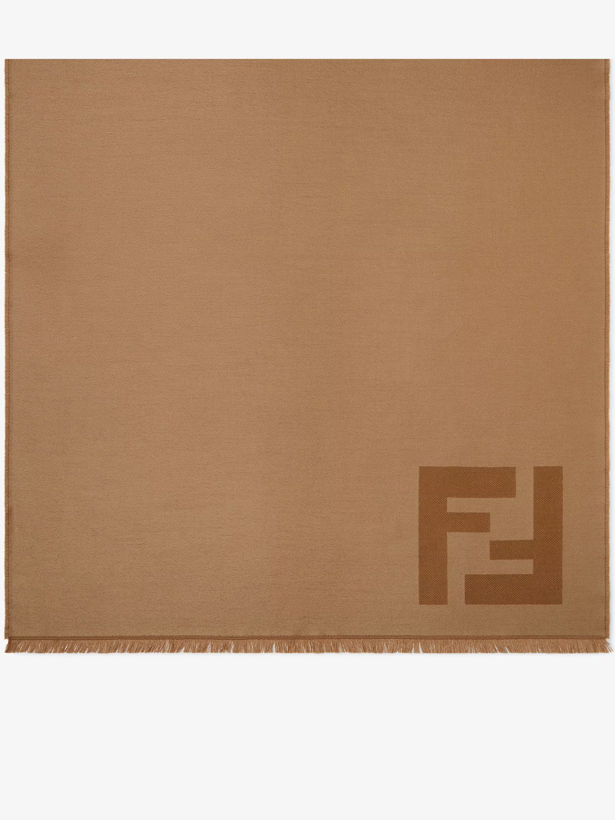 FF Long Rectangular Warm Camel Scarf