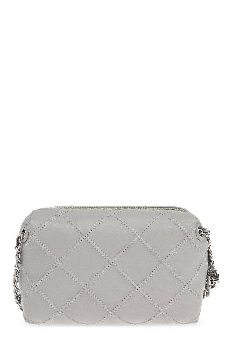 Gray Diamond Leather Camera Bag