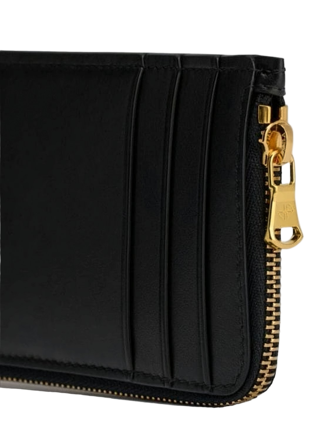 Sleek Black Leather Card Wallet