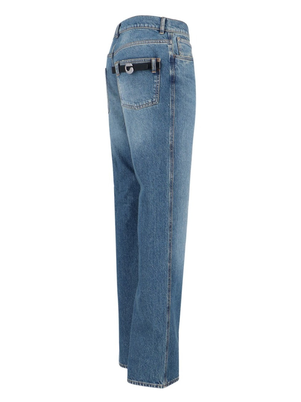 High-Waisted Light Blue Straight-Leg Jeans