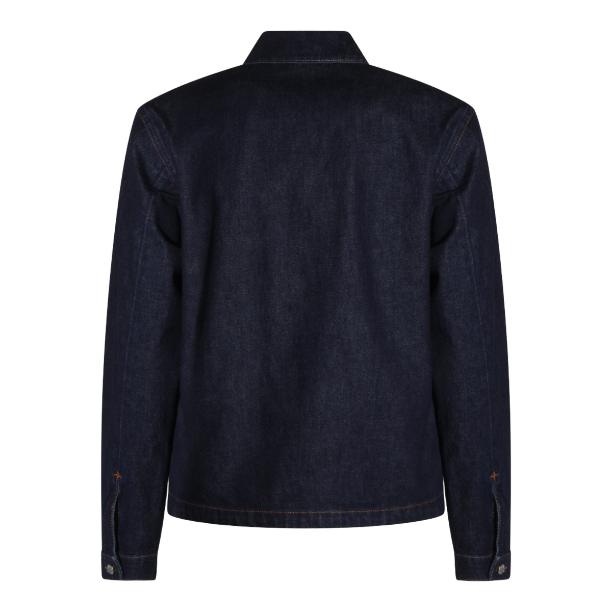 Structured Black Jacket with High Collar and Zipper Closure