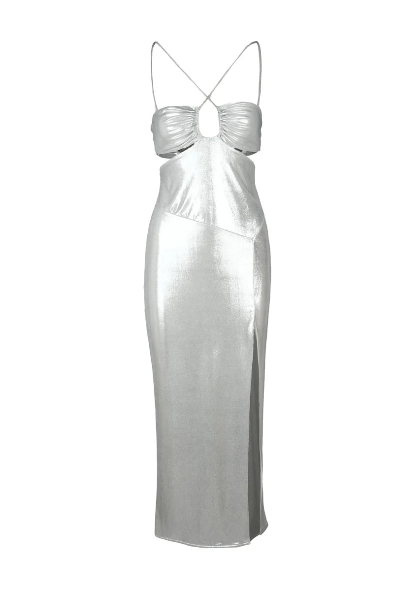 Lurex Dress - Silver