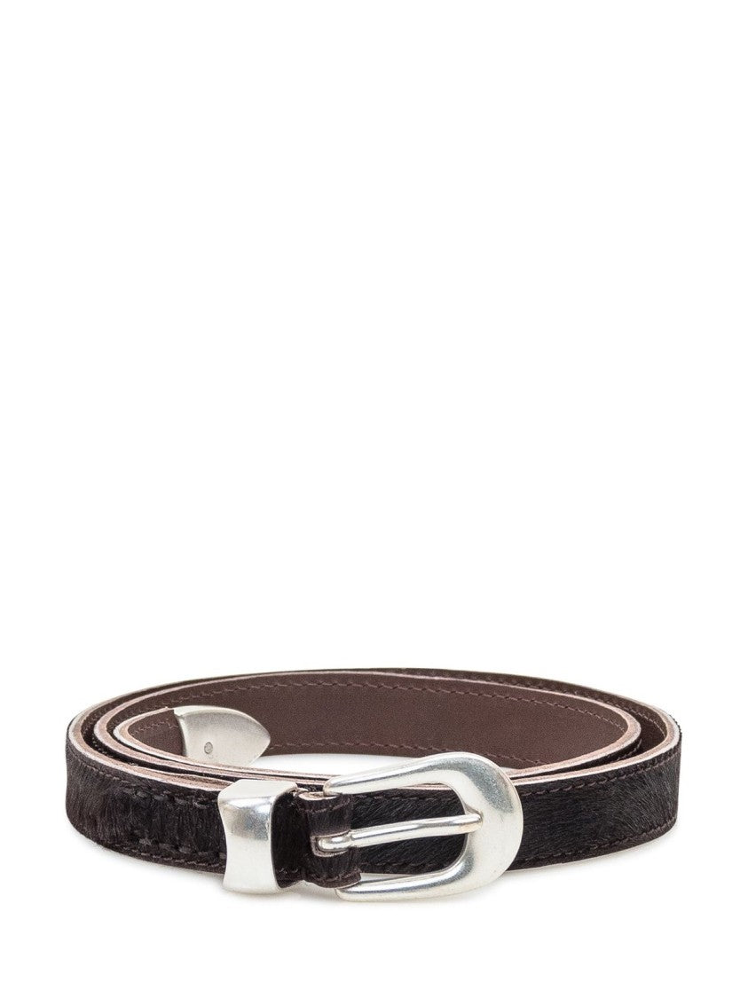 Smooth Dark Brown Leather Belt