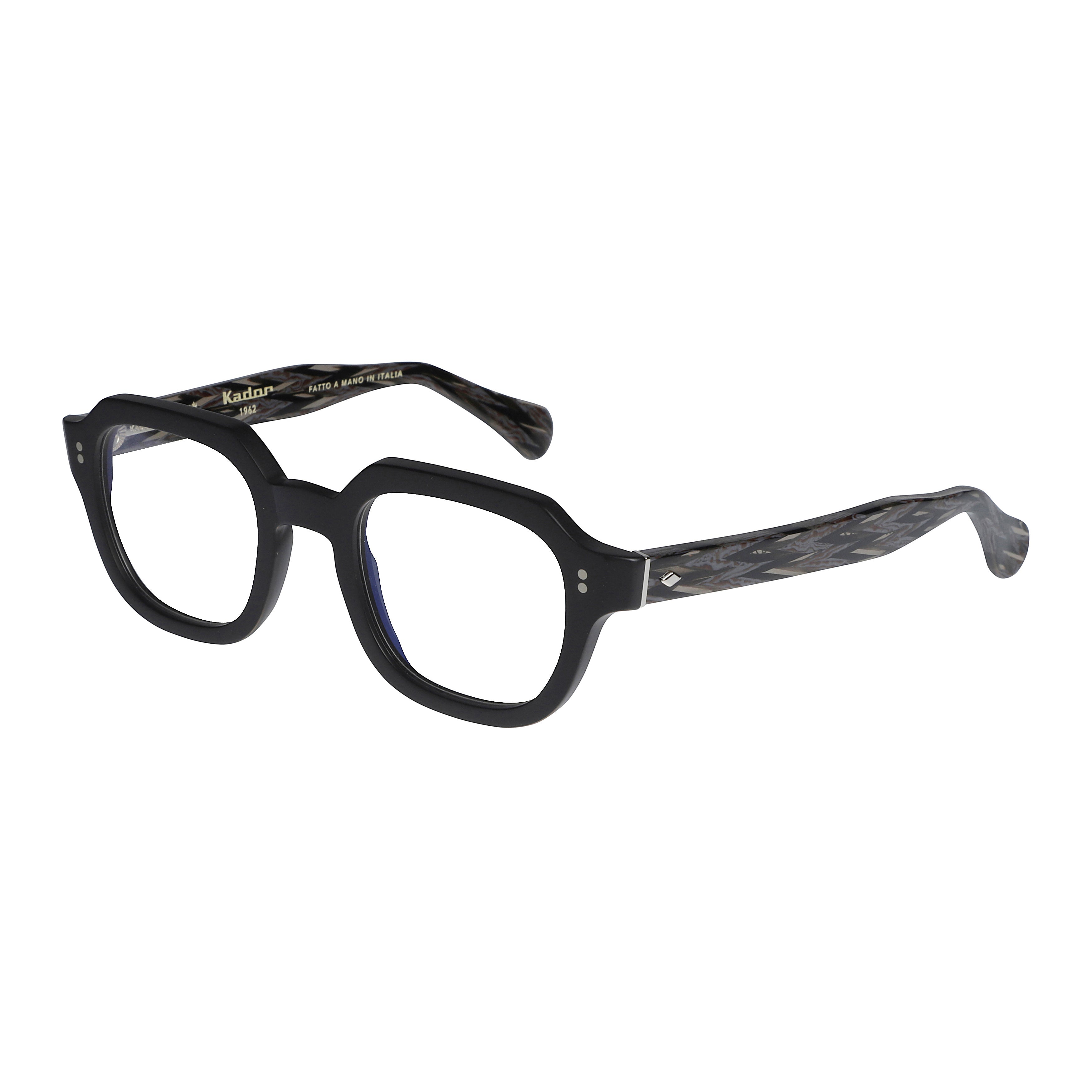 Orbit Special-V Square Frame Sunglasses with Patterned Arms
