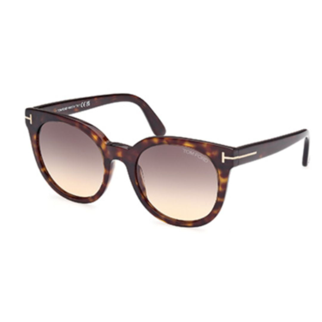 Ft1109 Rounded Tortoiseshell Acetate Sunglasses