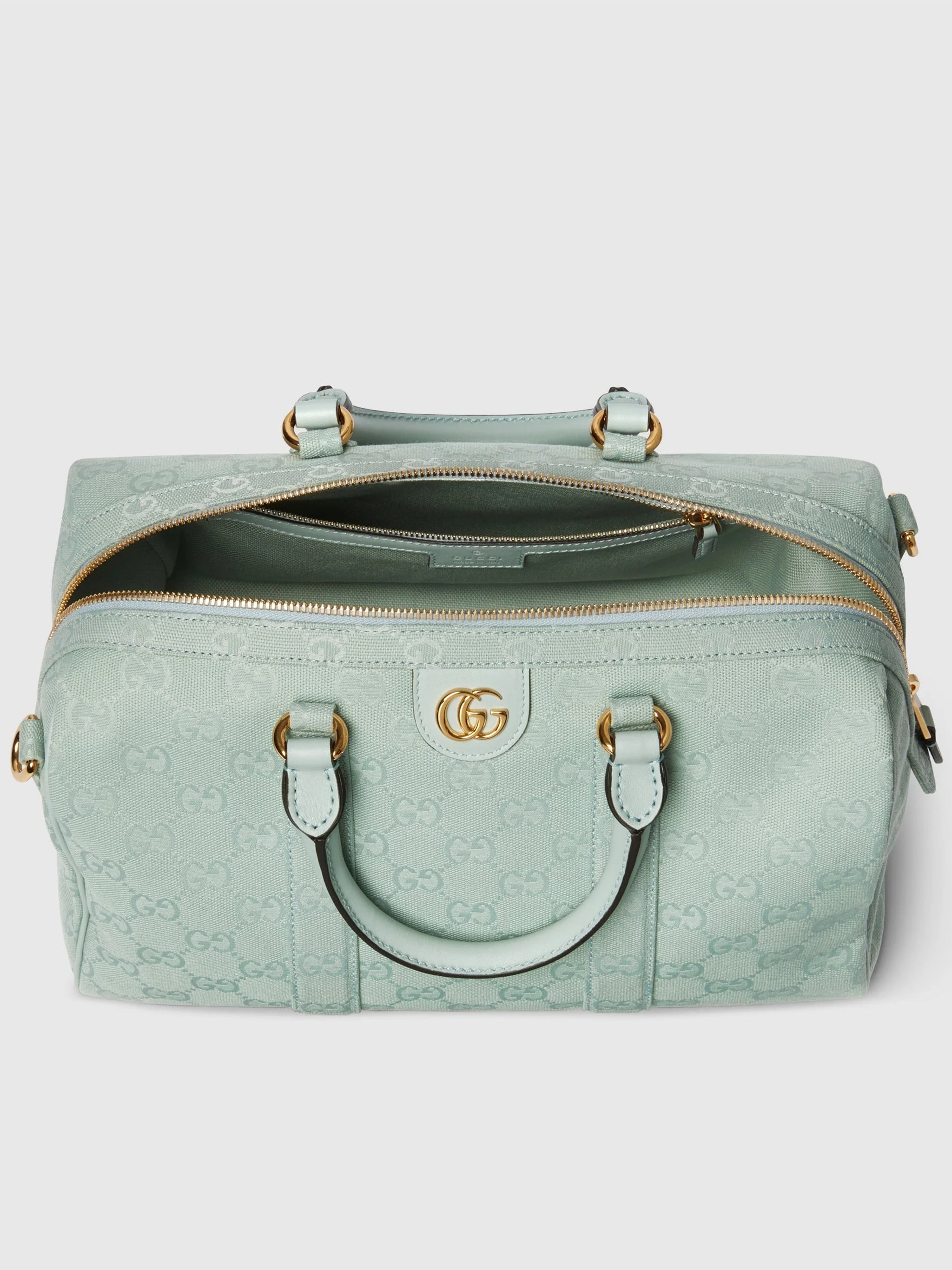 Mint Green Ophidia Structured Monogram Handbag