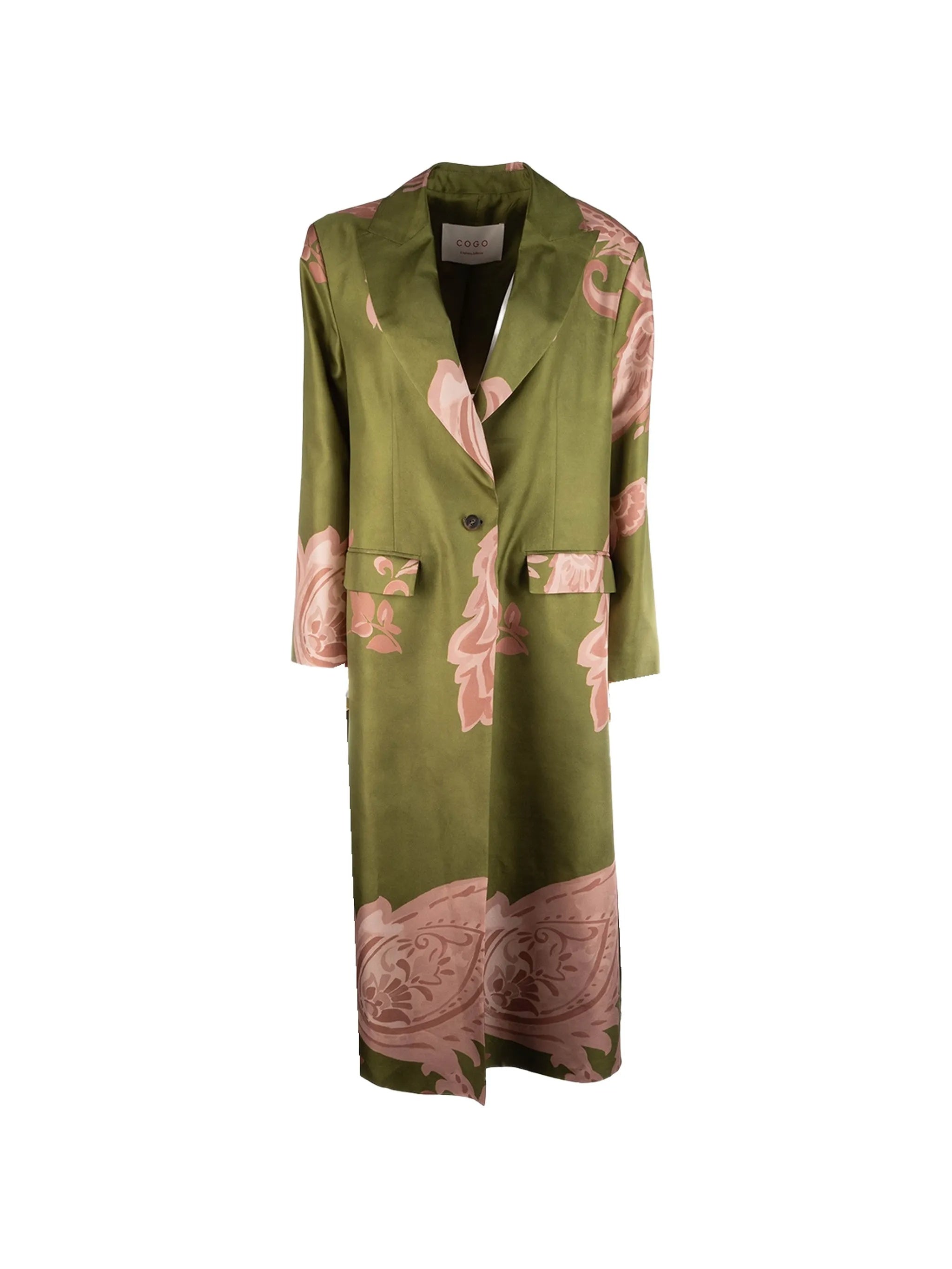 Brown Silk Long Coat