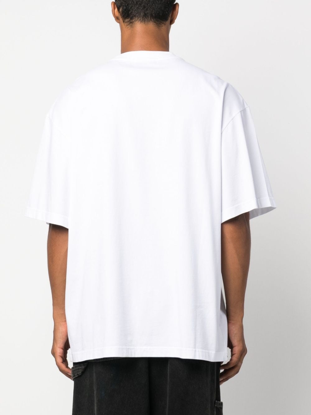White Ballchain Loose-Fitting Cotton T-Shirt