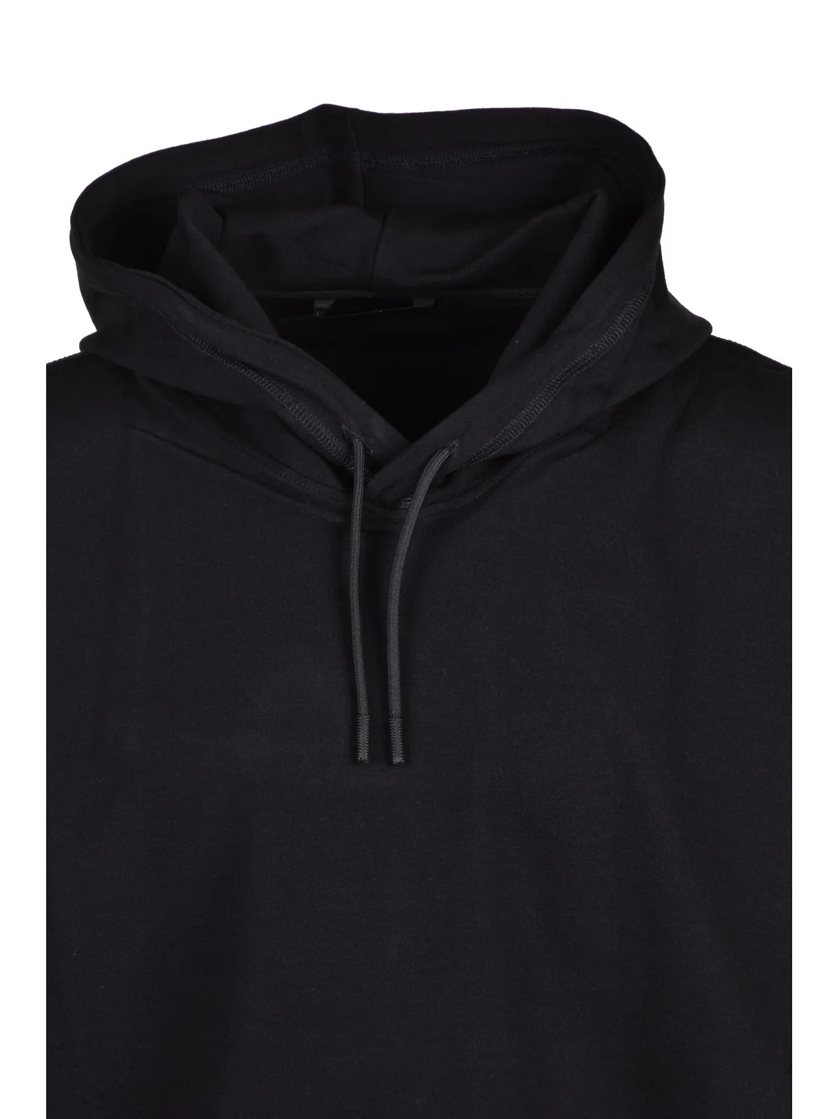 Black Viscose Polyamide Elastomer Men Sweatshirt