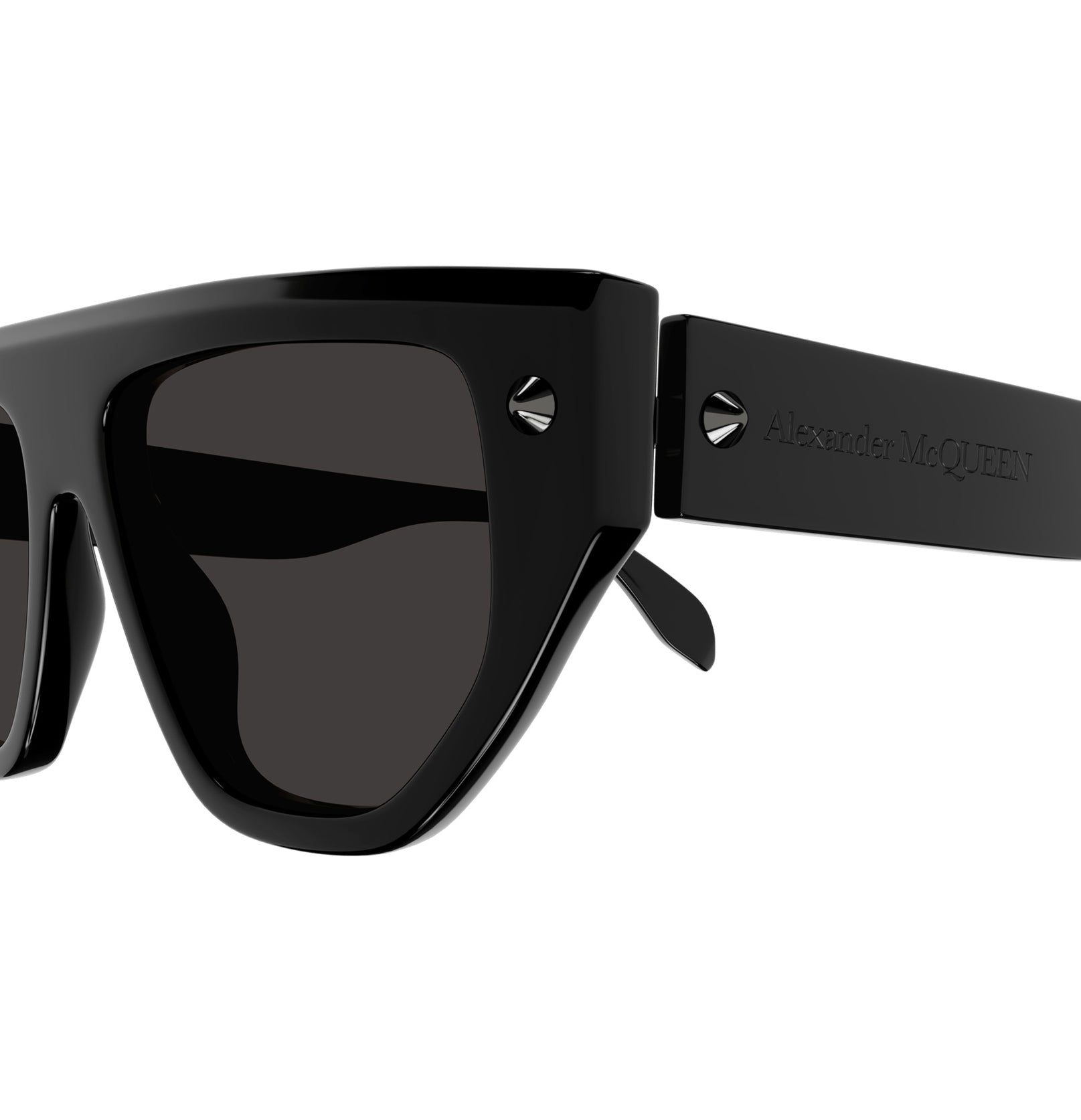 Angular Frame Sunglasses With Glossy Finish