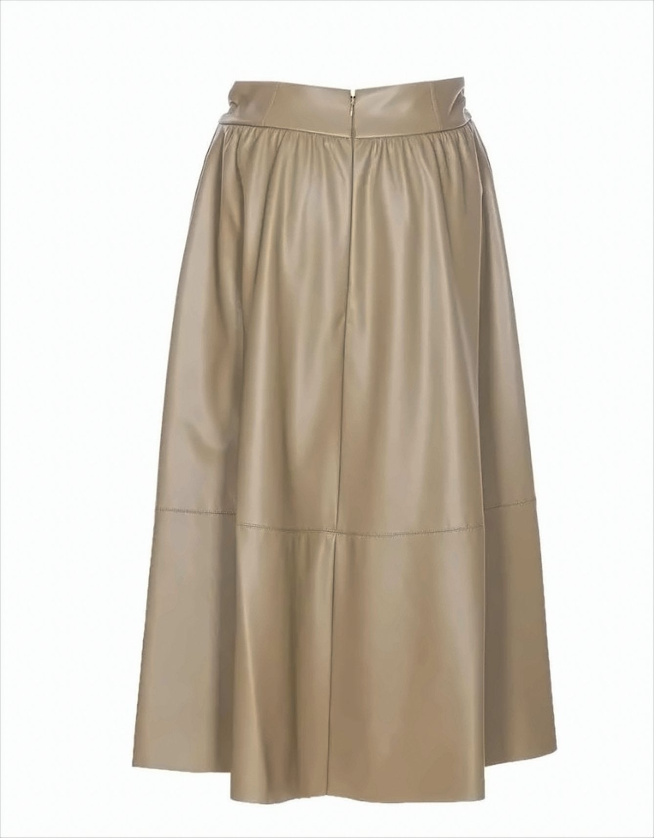 Longuette Skirt With Pearl-Embellished Waist