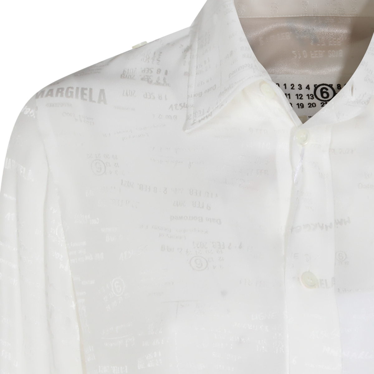 Cropped Long-Sleeved Shirt with Classic Collar