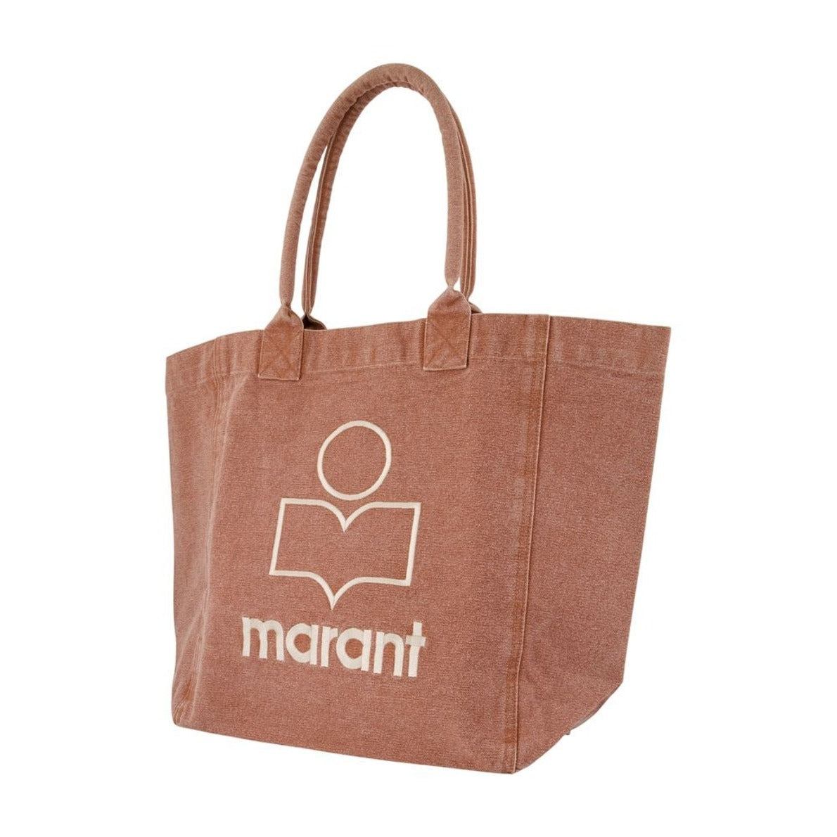 Spacious Cotton Shopper Bag With Contrasting Logo